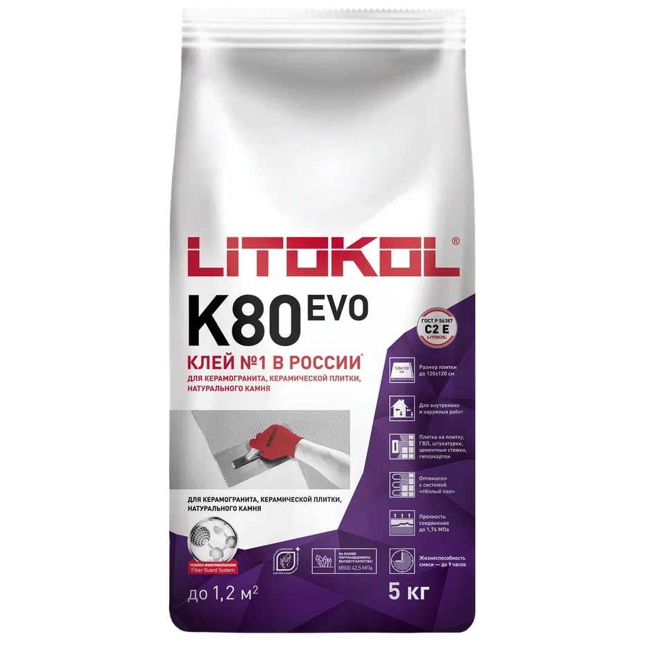 Купить LitoFlex K80-клеевая смесь 5kg Al.bag в Новосибирске #3
