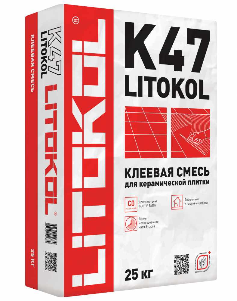 Купить LitoKol K47 серый-клеевая смесь 25kg bag в Новосибирске #2