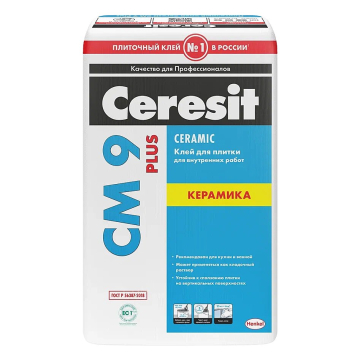 Купить Ceresit CM9/25кг Плиточный клей для керамической плитки внутри, РФ в Новосибирске