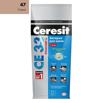 Купить Ceresit CE33/2кг Затирка для швов 1-6 мм внутри и снаружи Сиена 47, РФ в Воронеже
