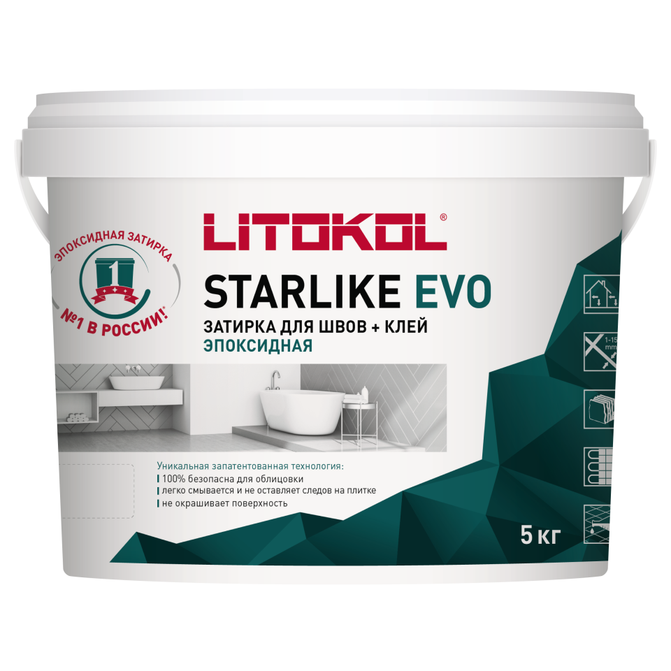 Купить STARLIKE EVO S.105 BIANCO TITANIO затир.смесь (5kg bucket) в Новосибирске