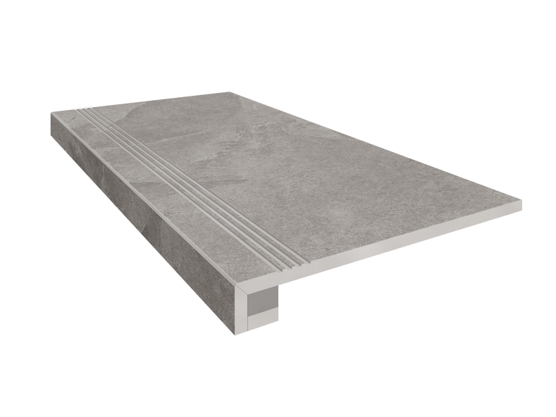 Купить Комплект (Ступень TE02 (33x120) непол. (прямоугол. бортик) с насечками + Подступенок (14,5x120)) в Москве-1