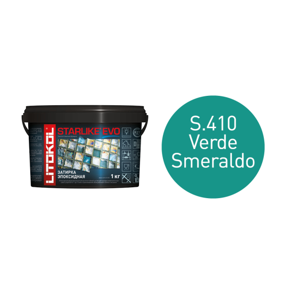 Купить STARLIKE EVO S.410 VERDE SMERALDO затир.смесь (1kg bucket) в Уфе-1