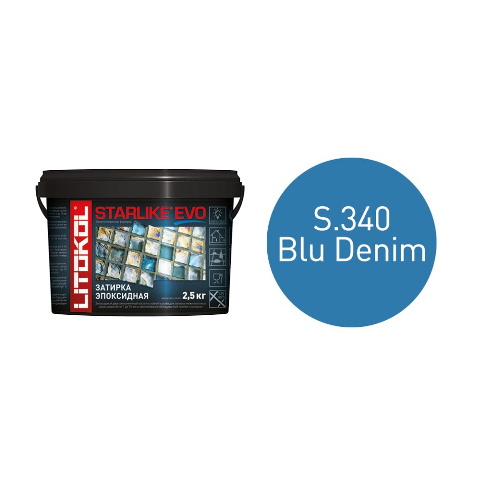 Купить STARLIKE EVO S.340 BLU DENIM затир.смесь (2,5kg bucket) в Новосибирске