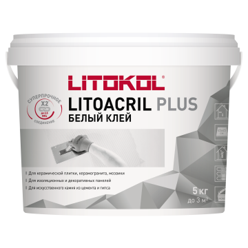 LITOACRIL PLUS - пастообразный клей 5kg bucket