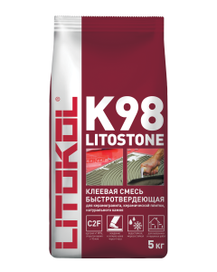 Купить Litostone К98-серая-клеевая смесь 5kg Al.bag в Новосибирске #2