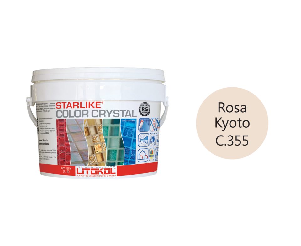Купить LITOCHROM Starlike C.355 СOLORCRYSTAL RosaKyoto 2,5kg bucket в Новосибирске