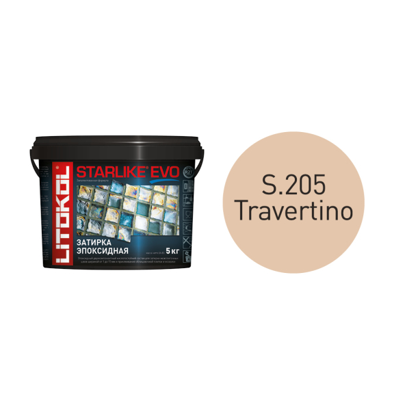 Купить STARLIKE EVO S.205 TRAVERTINO затир.смесь (5kg bucket) в Уфе-1