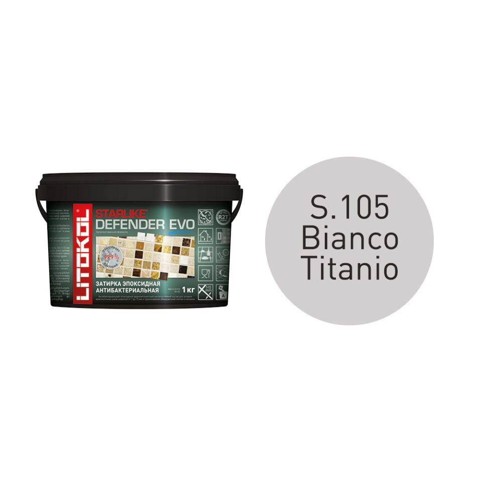 Купить STARLIKE Defender EVO S.105 BIANCO TITANIO эпоксидный состав 2,0 kg bucket в Новосибирске #2