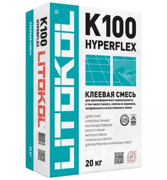 Купить HYPERFLEX K100 серый-клеевая смесь 20kg bag в Москве