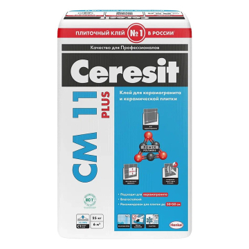 Купить Ceresit CM11/25кг Плиточный клей, РФ в Самаре