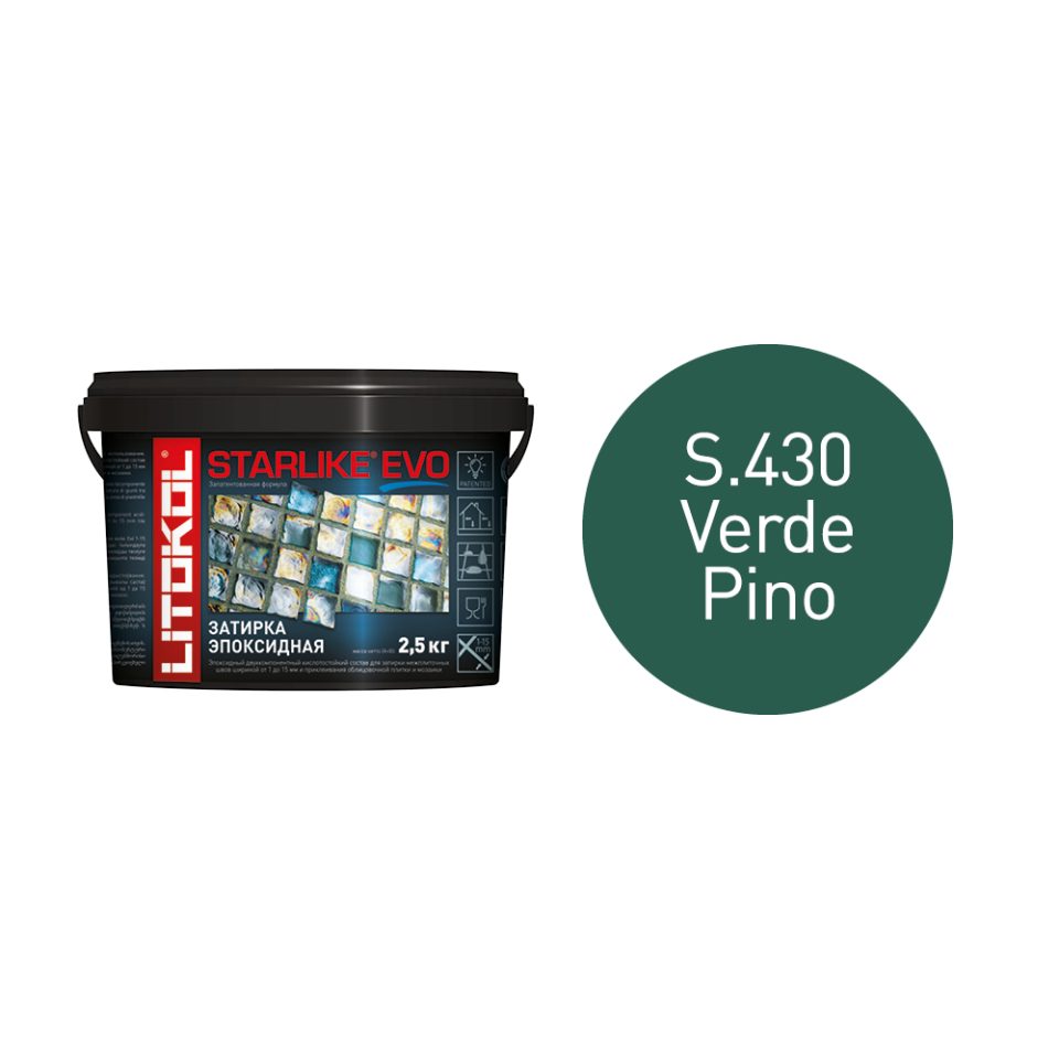 Купить STARLIKE EVO S.430 VERDE PINO затир.смесь (2,5kg bucket) в Новосибирске
