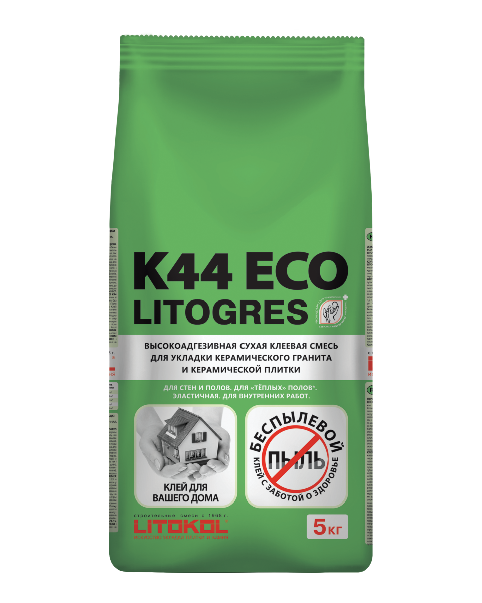 Купить Litogres К44 ECO- беспылевая клеевая смесь 5kg Al.bag в Новосибирске