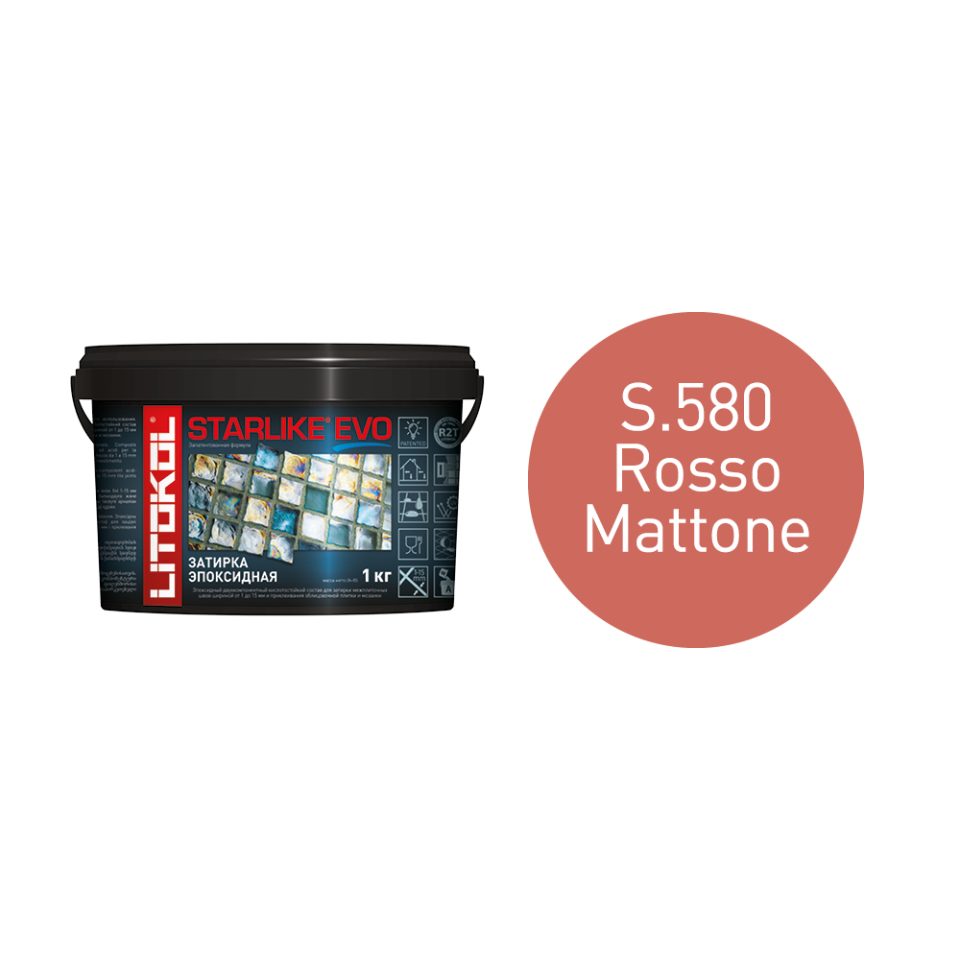 Купить STARLIKE EVO S.580 ROSSO MATTONE затир.смесь (1kg bucket) в Новосибирске