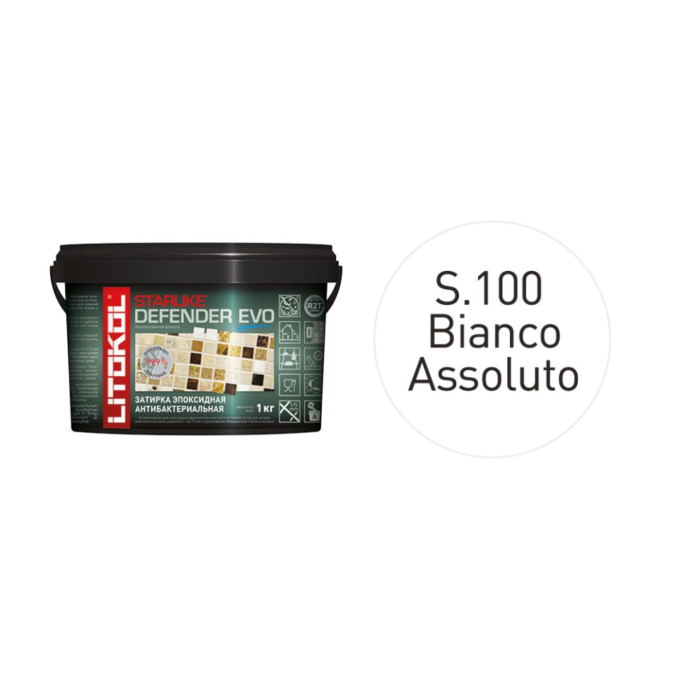 Купить STARLIKE Defender EVO S.100 BIANCO ASSOLUTO антибакт.затир.смесь 2kg bucket в Новосибирске #2