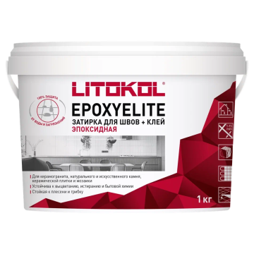 Купить EpoxyElite E.01 ЗЕФИР эпоксидный состав для укладки и затирки мозаики и керамической плитки (1,0 kg bucket) в Белгороде