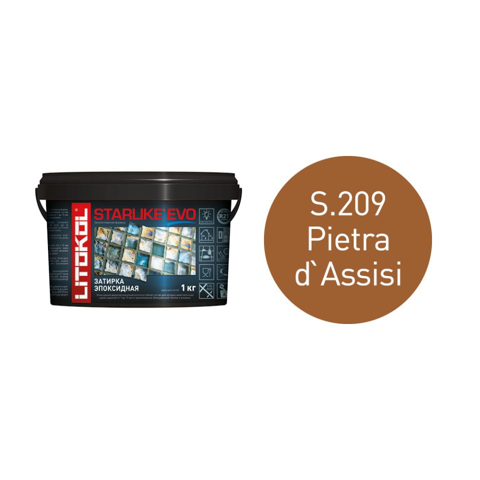 Купить STARLIKE EVO S.209 PIETRA D`ASSISI эпоксидный состав 1,0 kg bucket в Новосибирске #2