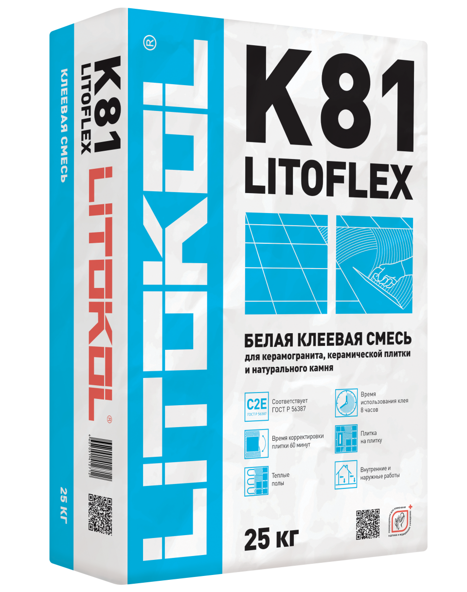 Купить LitoFlex K81 белый-клеевая смесь 25kg bag в Новосибирске #2