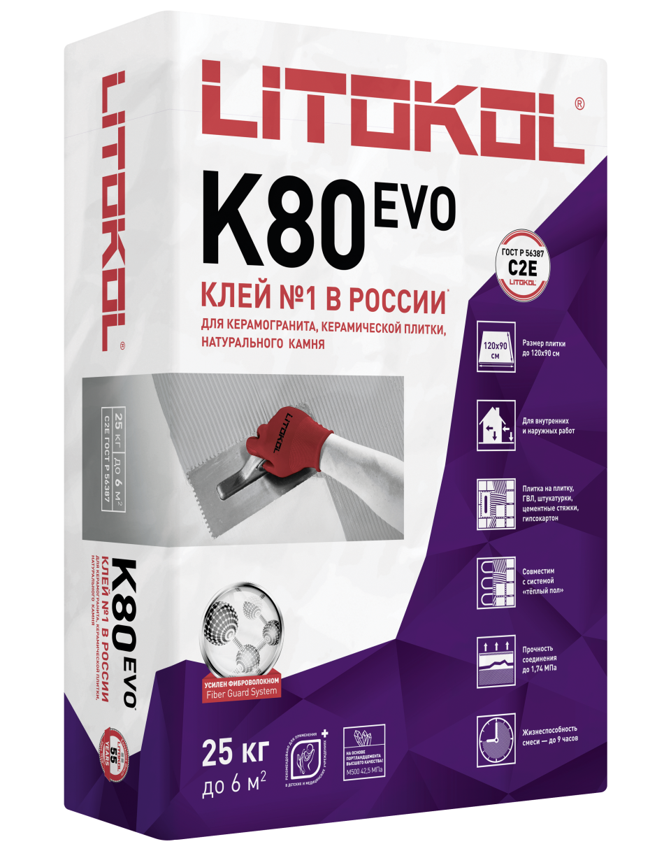 Купить LitoFlex K80-клеевая смесь (25kg bag) в Новосибирске