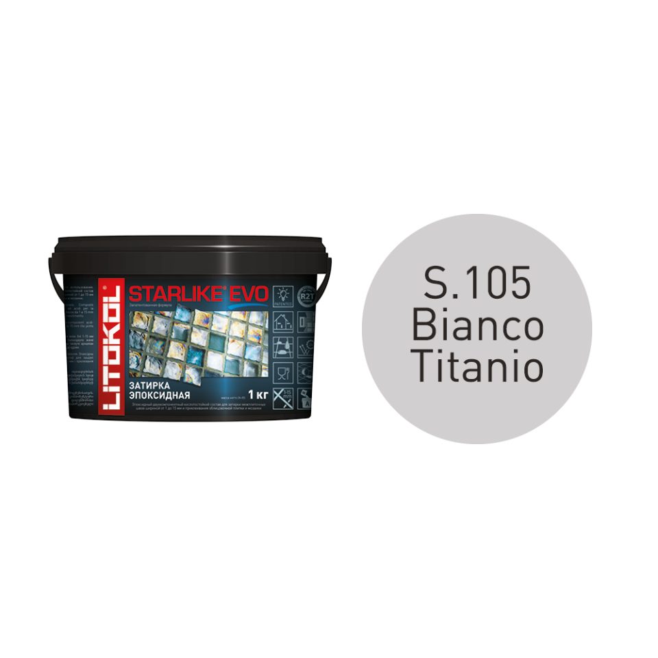 Купить STARLIKE EVO S.105 BIANCO TITANIO затир.смесь (1kg bucket) в Новосибирске #2